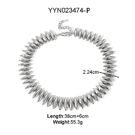 304 женские ожерелья-цепочки из нержавеющей стали, элегантные ювелирные аксессуары, цвет нержавеющей стали