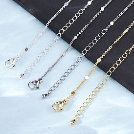 1мм латунная цепочка-кабель для женщин и мужчин