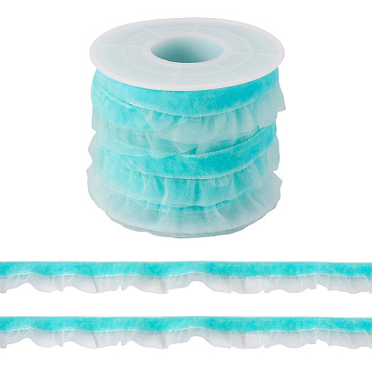 5 ярдов бархатной органзовой ленты, с пластиковыми катушками 1pc