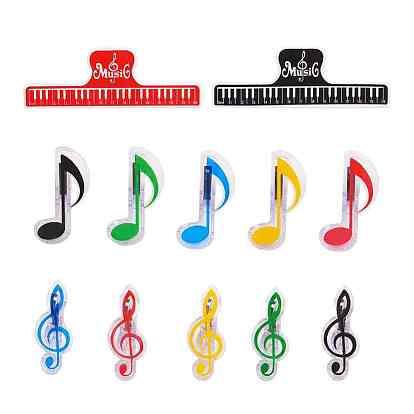 Plastic Clips, Piano & Musical Note/Treble Clef