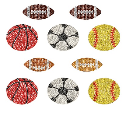 10 шт. 5 стили горячей фиксации со стразами (термоплавкий клей на спине), железо на заплатах, горный хрусталь