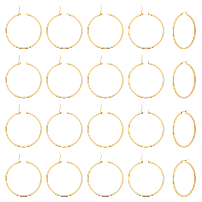 10 piars 201 серьги-кольца из нержавеющей стали, с 304 штифтов из нержавеющей стали, ионное покрытие (ip)