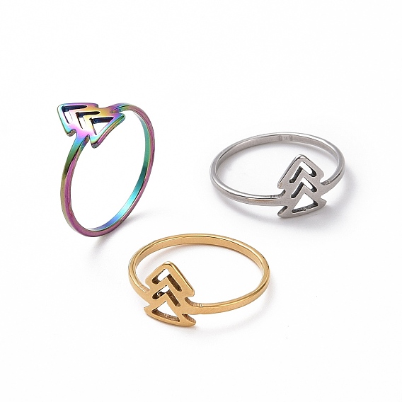 201 кольцо со стрелкой из нержавеющей стали для женщин