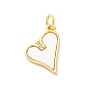 Латунные микро проложить кубического циркония подвески, без кадмия и без свинца, с оболочкой, сердце прелести, с целью перехода в кольце