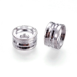 Aluminum Aluminum Beads, Column, 8x4.5mm, Hole: 2mm