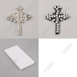 (52) Непрозрачная лаванда 8шт. 2 цвета, вышивка крестом со стразами для аксессуаров из ткани, разноцветные, 80x65x7 мм, 4 шт / цвет