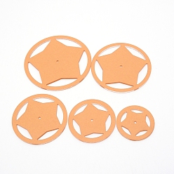 Прозрачный Акриловая измерительная линейка, плоский круглый с пятиугольником, прозрачные, 5.1~10.2x0.3 см, 5шт / комплект