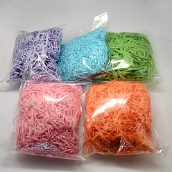 (52) Непрозрачная лаванда Декоративные бумажные отходы рафии упаковочный материал, для подарка наполнителя, разноцветные, 2~4 мм