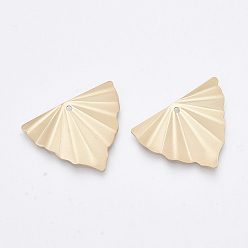 Matte Gold Color Smooth Surface Iron Pendants, Cadmium Free & Lead Free, Triangle, Matte Gold Color, 22x28x2mm, Hole: 1.4mm