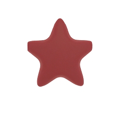 Brown Star Silicone Beads, Chewing Beads For Teethers, DIY Nursing Necklaces Making, Brown, 35x35mm