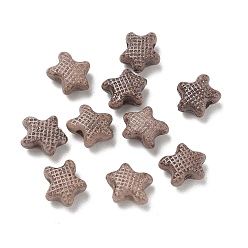 Camel Vintage Handmade Porcelain Beads, Fancy Antique Glazed Porcelain, Textured Starfish, Camel, 10x11.5x6mm, Hole: 1.8mm