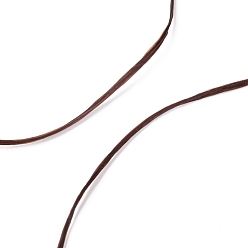 Coffee Strong Stretchy Beading Elastic Thread, Flat Elastic Crystal String, Coffee, 0.8mm, about 10.93 yards(10m)/roll
