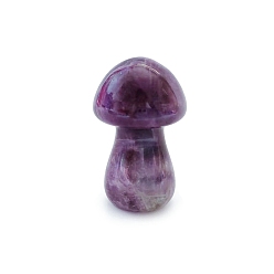 Amethyst Natural Amethyst Healing Mushroom Figurines, Reiki Energy Stone Display Decorations, 35mm