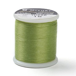 Yellow Green MIYUKI Beading Nylon Thread B, 330 DTEX/0.203mm/0.008", for Seed Beads, #16, Yellow Green, 0.16mm, 55 yards(50 meters)/roll