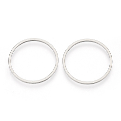 Stainless Steel Color 304 Stainless Steel Linking Ring, Stainless Steel Color, 35x1mm, Inner Diameter: 32.5mm