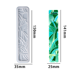 Stripe DIY Bookmark Silicone Molds, Decoration Making, Resin Casting Molds, For UV Resin, Epoxy Resin Jewelry Making, Other Pattern, 150x35x6mm