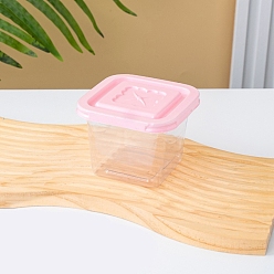 Pearl Pink Plastic Cake Box, Bakery Cake Box Container, Pearl Pink, 70x70x75mm