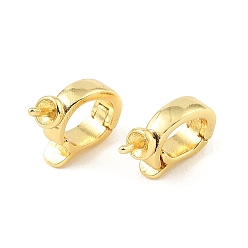 Plaqué 18K Or Véritable Laiton replier fermoirs, crémaillère plaquage, plaqué longue durée, sans plomb et sans cadmium, réel 18 k plaqué or, 15x9.5x4mm, Trou: 7x5mm