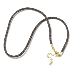 Коричневый 3 изготовление ожерелий из нейлонового шнура миланского плетения толщиной ☐ мм, с латунными выводами и 304 застежками из лобстера из нержавеющей стали, золотые, стойки покрытие, долговечный, кофе, 17.83 дюйм (45.3 см)