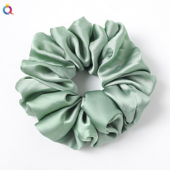 C190 Super Large Satin - Apple Green Vintage French Retro Bow Hairband - Solid Color Satin Hair Tie