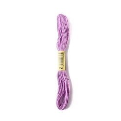 Medium Orchid Polyester Embroidery Threads for Cross Stitch, Embroidery Floss, Medium Orchid, 0.15mm, about 8.75 Yards(8m)/Skein