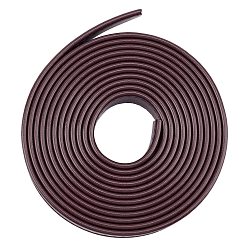 Кокосово-Коричневый PU кожаный шнур, плоский, кокосового коричневый, 20x2.5 мм, 3 м / рулон