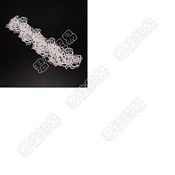 White Gorgecraft 5 Yards Lace Trim Polyester String Threads for Jewelry Making, Garment Accessories, White, 2-1/2 inch(62mm)
