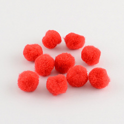Red DIY Doll Craft Pom Pom Yarn Pom Pom Balls, Red, 15mm, about 1000pcs/bag
