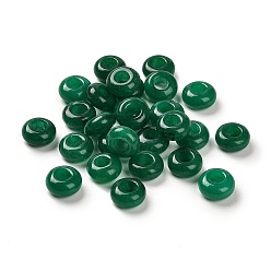 Malaysia Jade Natural Malaysia Jade Dyed European Beads, Large Hole Beads, Rondelle, 10x4.5~5mm, Hole: 4~4.3mm