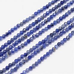 Sodalite Natural Sodalite Bead Strands, Faceted, Round, 2mm, Hole: 0.5mm, about 170~180pcs/strand, 12.9~13.3 inch(330~340mm)