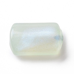 Honeydew Luminous Acrylic Beads, Glitter Beads, Glow in the Dark, Rectangle, Honeydew, 18.5x12x8.5mm, Hole: 2.8mm, about 320pcs/500g