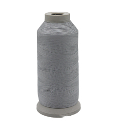 Gray 150D/2 Luminous Polyester Sewing Thread, Glow in Dark, Polyester Cord for Jewelry Making, Gray, 0.2mm, 1000 yards/roll