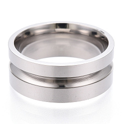 Нержавеющая Сталь Цвет 201 Нержавеющая сталь рифленая кольцевая рифленая, кольцевой сердечник, для изготовления инкрустации, цвет нержавеющей стали, внутренний диаметр: 17 мм, широк: 8 мм