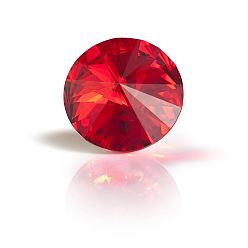 90070 Light Siam Preciosa® maxima кристалл круглые камни, чешский хрусталь, биконус(436 11 177 риволи), срыв твердой мозговой оболочки, 90070 светлый сиам, ss 29 (6.15~6.35 мм)