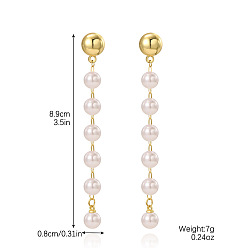 Long Pearl Necklace Baroque Pearl Earrings - Vintage, Elegant, Long Pearl Earrings with European and American Style.