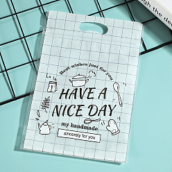 Слово 50шт. прозрачный пластиковый пакет с надписью «Хорошего дня» для печенья с застежкой-молнией, герметичные упаковочные пакеты для выпечки, слово, 25.5 см, мешок: 22.5x15.5 см