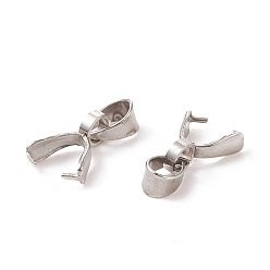 Нержавеющая Сталь Цвет Не тускнеет 201 подвесные скобы из нержавеющей стали, цвет нержавеющей стали, 9x7x2.5 мм, отверстие : 4.5x3 мм, штифты : 1 мм