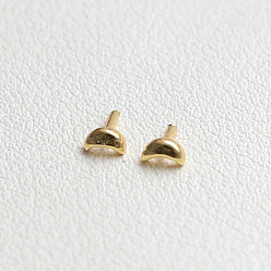 Golden Brass Head Pins, for Ghost Witch Baroque Pearl Making, Moon, Golden, 2x3.3mm