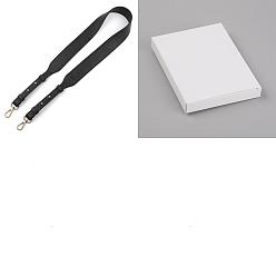 Черный 1регулируемые ремни для сумок из искусственной кожи, с металлическими поворотными застежками, для аксессуаров для замены сумок, чёрные, 105~112x4x0.4 см