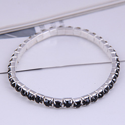7 black Minimalist Single Diamond Women's Bracelet - Unique Fashion Jewelry Accessory