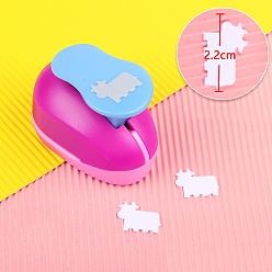 Cattle Plastic Paper Craft Hole Punches, Paper Puncher for DIY Paper Cutter Crafts & Scrapbooking, Random Color, Cow Pattern, 70x40x60mm