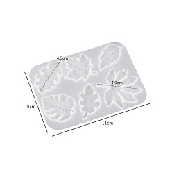 Leaf Cabochon & Pendant DIY Silicone Molds, Resin Casting Molds, for UV Resin, Epoxy Resin Craft Making, Leaf, 110x80x4mm