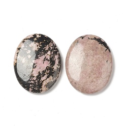 Rhodonite Natural Rhodonite Worry Stone for Anxiety Therapy, Oval Thumb Stone, 45x34~35x7~8.5mm