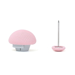 Pink Clips de housse de couette en tissu de coton champignon, avec des aiguilles, clip de retenue de couette, clip de drap de lit, rose, 30x23mm