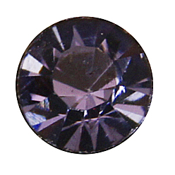 Tanzanite Brass Rhinestone Beads, Grade A, Nickel Free, Silver Metal Color, Round, Tanzanite, 12mm in diameter, Hole: 1.5mm