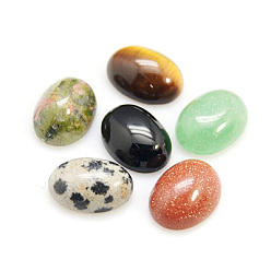 Mixed Stone Gemstone Cabochons, Oval, 8x6x3mm