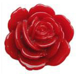 Красный Кабошонов цветок cmолаы, Новые модные цветок, 23x11 мм