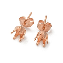 Розовое Золото 316 серьги-гвоздики из хирургической нержавеющей стали, розовое золото , 5x16 мм