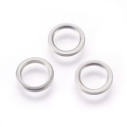 Stainless Steel Color 304 Stainless Steel Linking Rings, Ring, Stainless Steel Color, 8x1mm