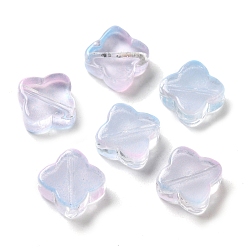 Colorful Transparent Glass Beads, Rhombus, Colorful, 11.5x11.5x4.5mm, Hole: 1.2mm